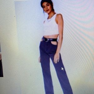 Nasty Gal Black Pocket Hip Cutout Jeans Size UK6 EU34 US2